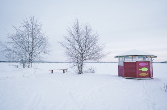 Sataman talvista kauneutta. Kuva Niklas Vuorenmäki