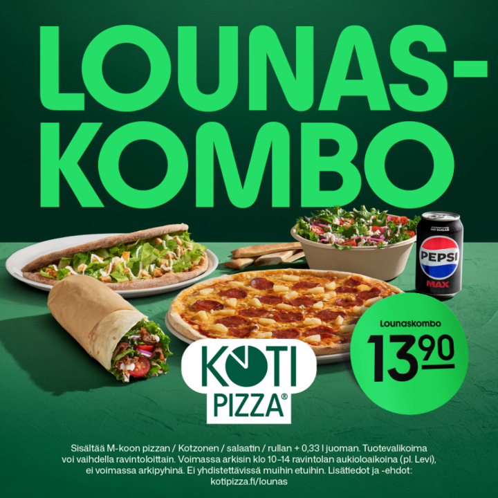 Kotipizzan lounaskompo
