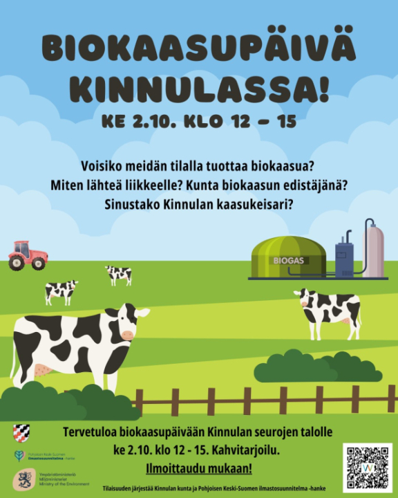 Biokaasupäivä Kinnulassa 2.10.2024 klo 12-15