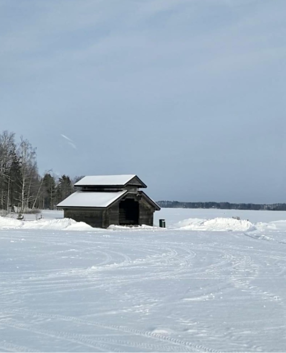 Luminen talvimaisema.