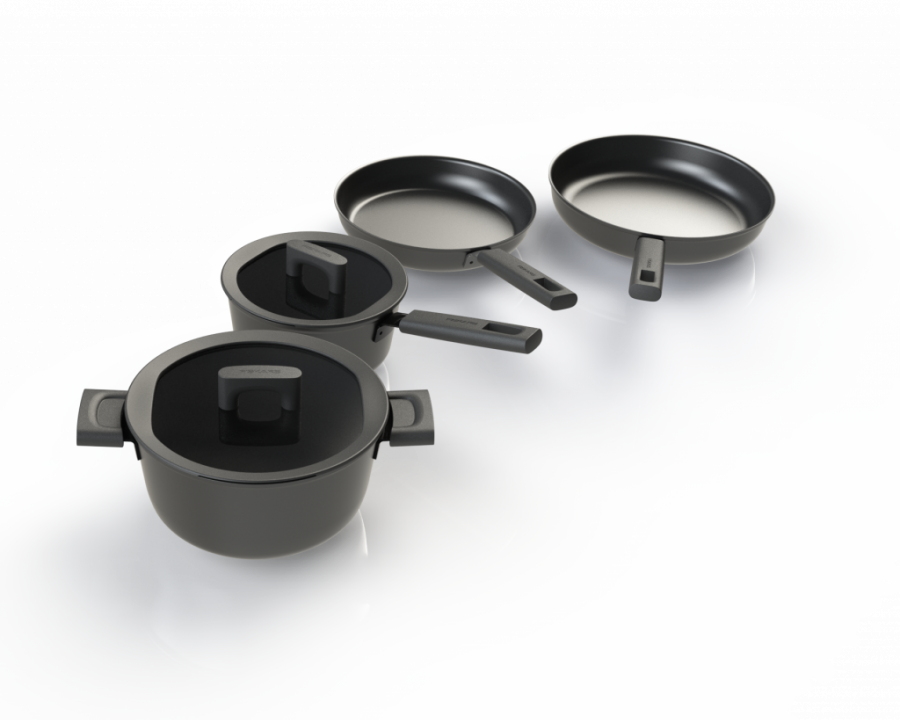 Kovanaaman 3,5 l kattila, 1,8 l kasari sekä 20cm ja 26 cn paistinpannut