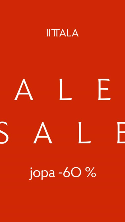 Sale kampanja, jopa 60%