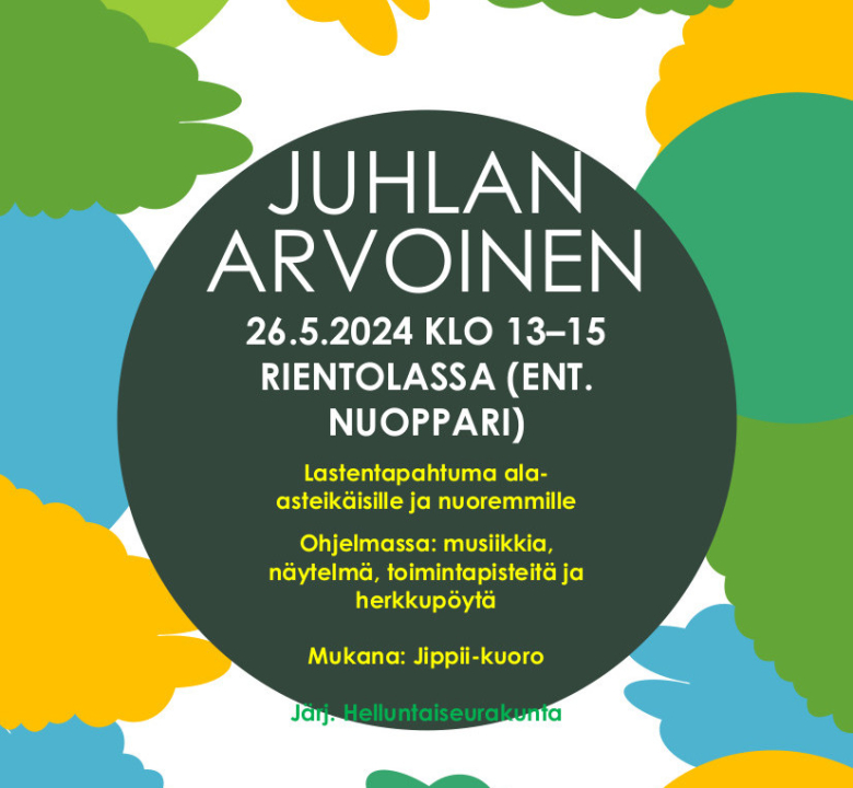 Jippii-tahtuma Rientolassa 26.5 klo 13