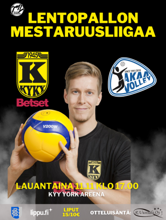 KyKy-Betset vs Akaa-Volley La 11.11. Klo: 17:00