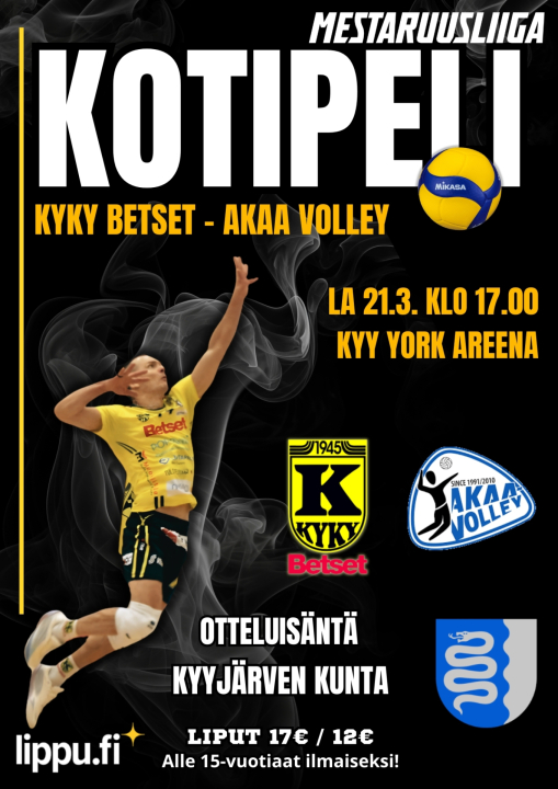 KyKy-Betset vs Akaa-Volley La 21.3. Klo: 17:00