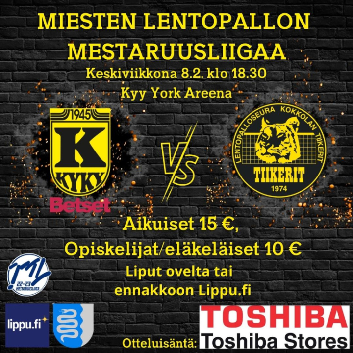 KyKy-Betset vs Kokkolan Tiikerit Ke 8.2. Klo: 18:30