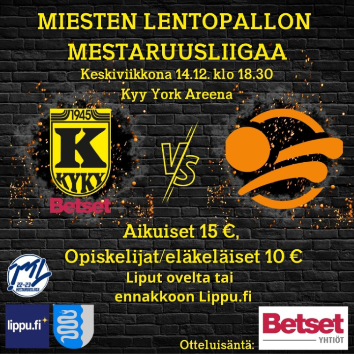 KyKy-Betset vs Raision Loimu Ke 14.12. Klo: 18:30