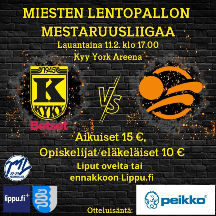 KyKy-Betset vs Raision Loimu La 11.2. Klo: 17:00