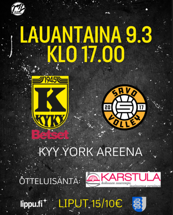 KyKy-Betset vs Savo Volley La 9.3. Klo: 17:00