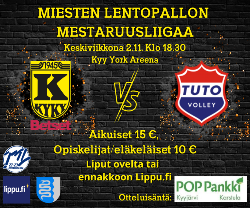 KyKy-Betset vs TUTO Volley Ke 2.11. Klo: 18:30