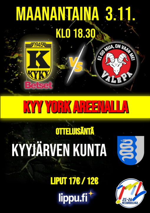 KyKy-Betset vs VaLePa Ma 3.11. Klo: 18:30