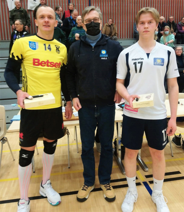 Ottelun palkitut: KyKy-Betset: Aivars Petrusevics, Sampo: Samppa Auvinen.