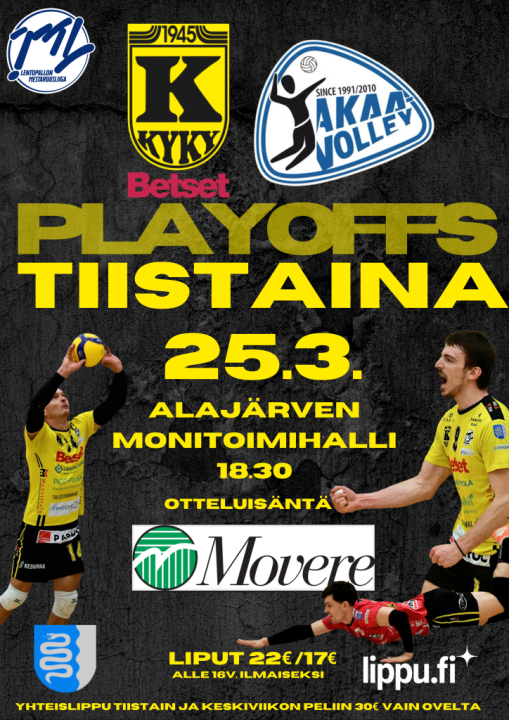 KyKy-Betset vs Akaa-Volley Ti 25.3. Klo: 18:30