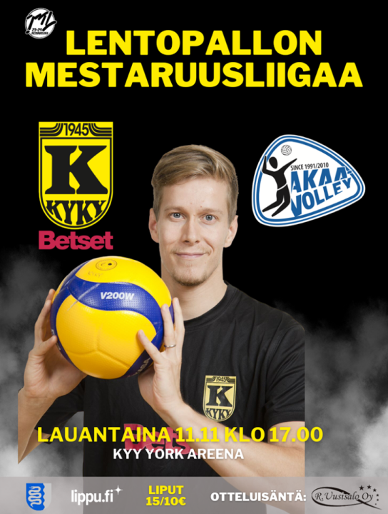 KyKy-Betset vs Akaa-Volley La 11.11. Klo: 17:00