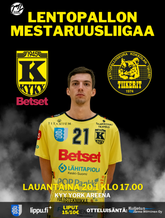 KyKy-Betset vs Kokkolan Tiikerit La 20.1. Klo: 17:00