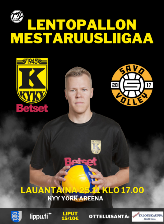 KyKy-Betset vs Savo Volley La 25.11. Klo: 17:00