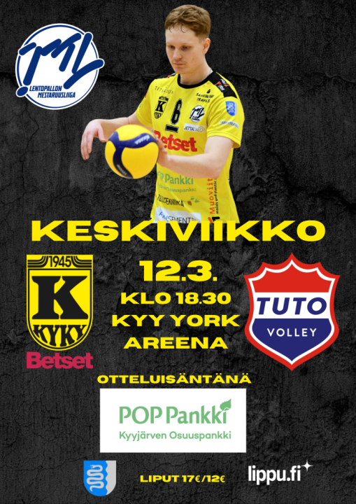 KyKy-Betset vs TUTO Volley Ke 12.3. Klo: 18:30
