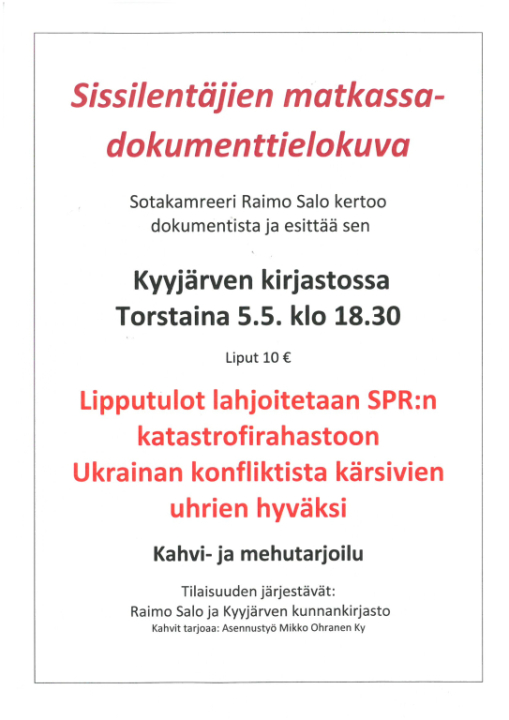 Dokumentti-ilta juliste.