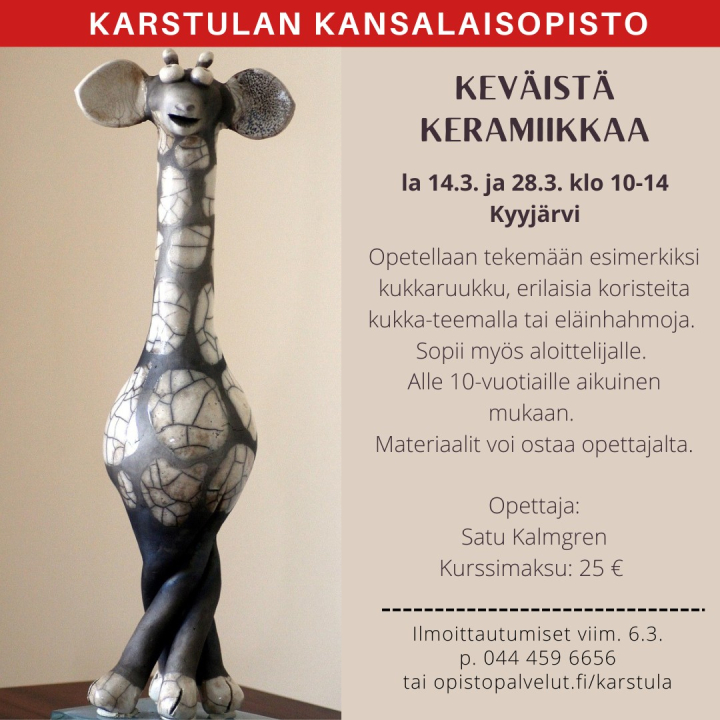 Lyhytkurssi: Keväistä keramiikkaa.