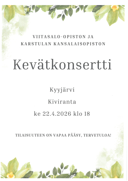 Kevätkonsertti juliste.