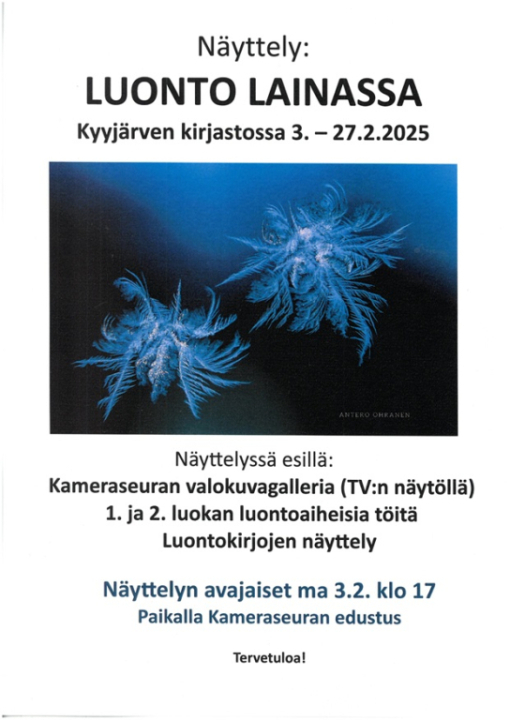Luonto lainassa- näyttely.