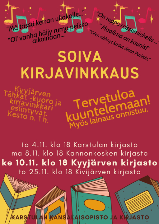 Soiva kirjavinkkaus.