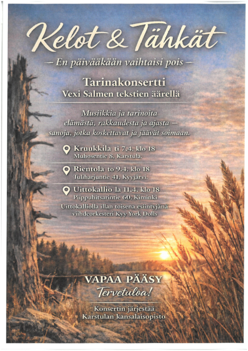 Juliste Kelot & Tähkät.