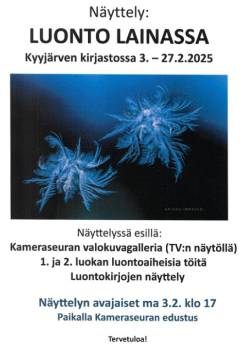 Luonto lainassa- näyttely.