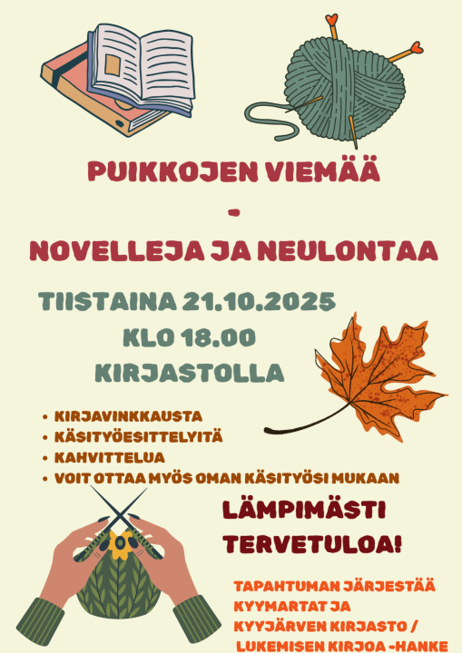 Puikkojen viemää kirjastolla.