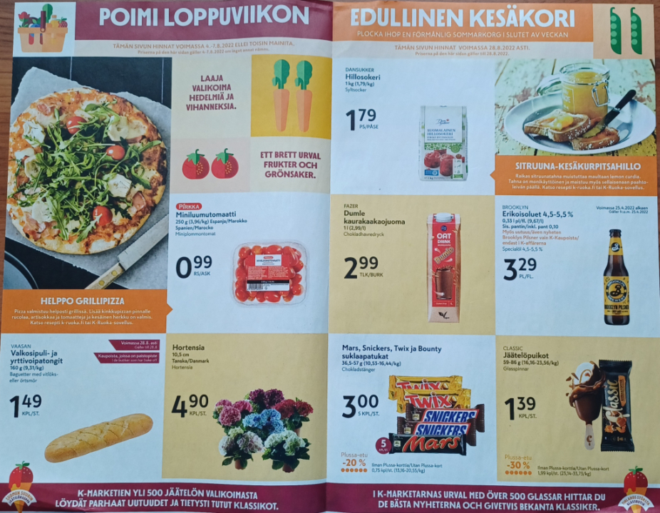 K-market ikiliikun viikonlopputarjoukset!