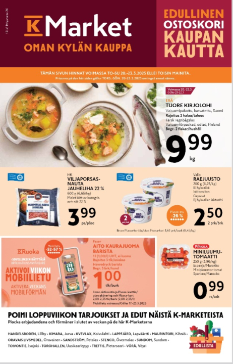 K-market ikiliikun viikonlopputarjoukset!