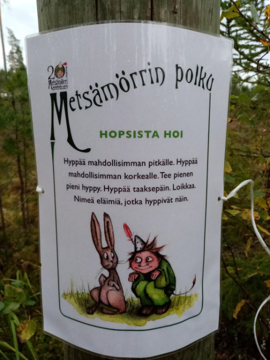 Metsämörri haastoi kokeilemaan erilaisia hyppyjä!