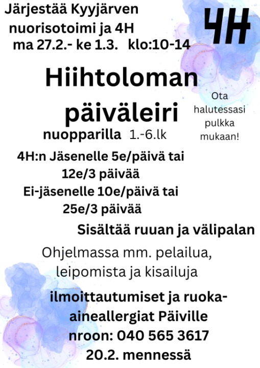 hiihtoloman päiväleiri