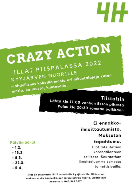 Crazy action, kevät 2022