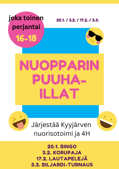 Puuha-illat alkavat nuopparilla!