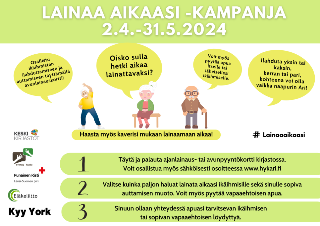 Lainaa aikaasi kampanja 2.4 -31.5.2024