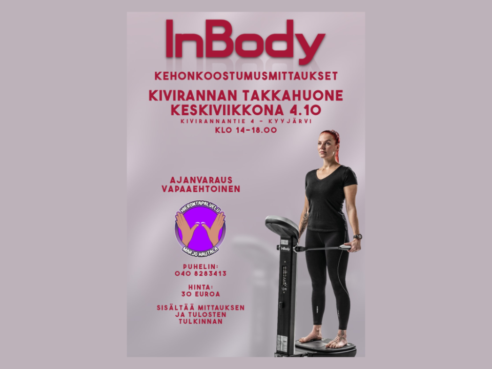 InBody kehonkoostumusmittauksia Kyyjärvellä