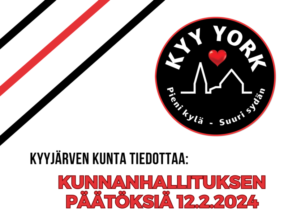 Kunnanhallituksen päätöksiä 12.2.2024 