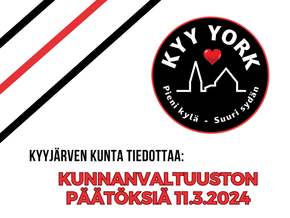 Kunnanvaltuuston päätöksiä 11.3.2024 