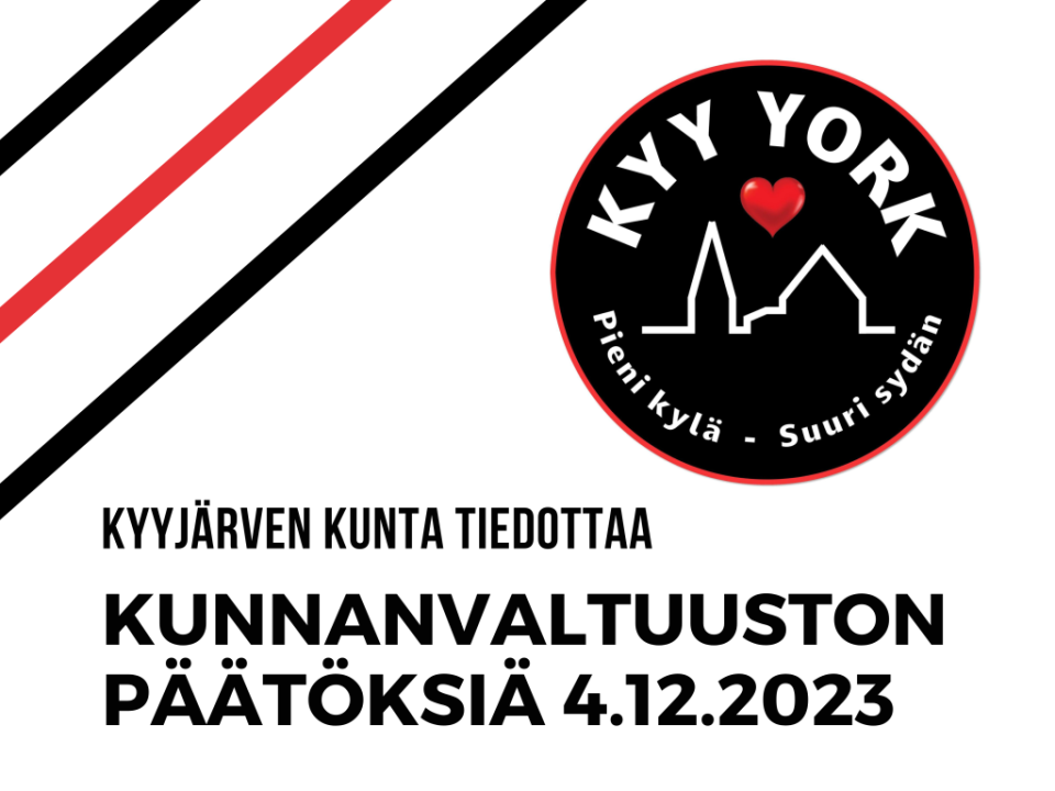 Kunnanvaltuuston päätöksiä 4.12.2023