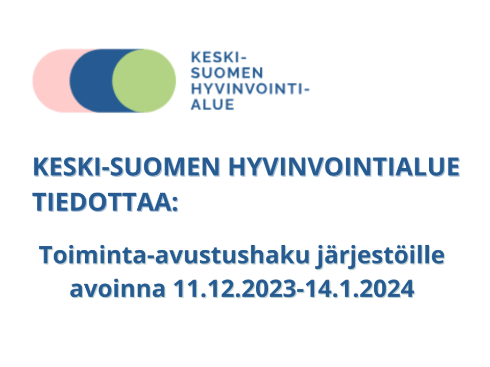 Toiminta-avustushaku järjestöille avoinna 11.12.2023-14.11.2024