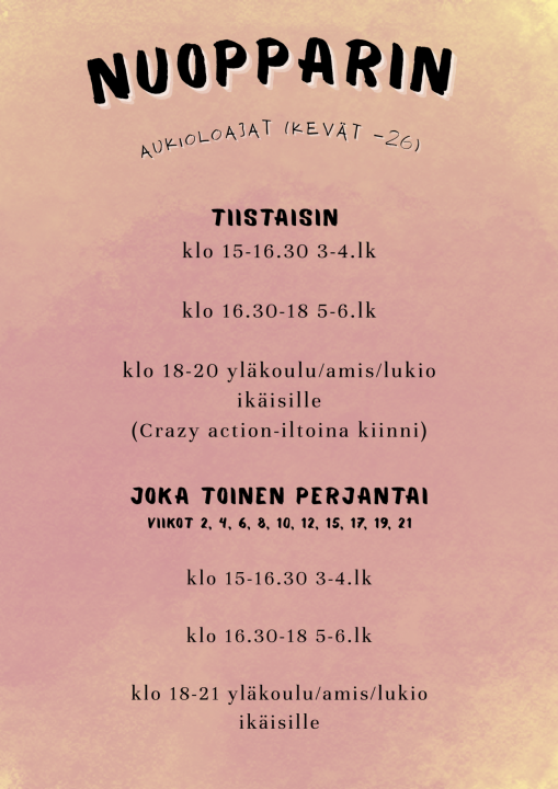 Nuopparin aukioloajat