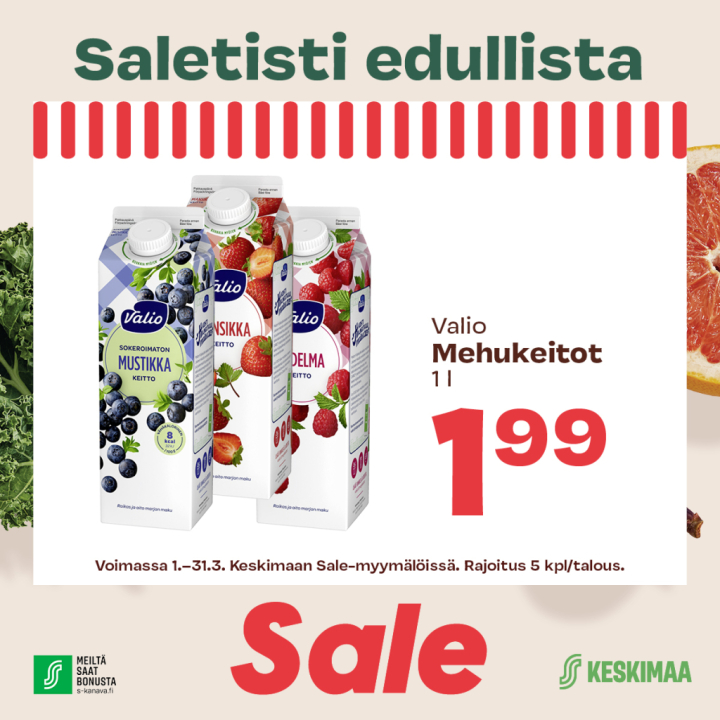 Maaliskuun tarjoukset Salessa