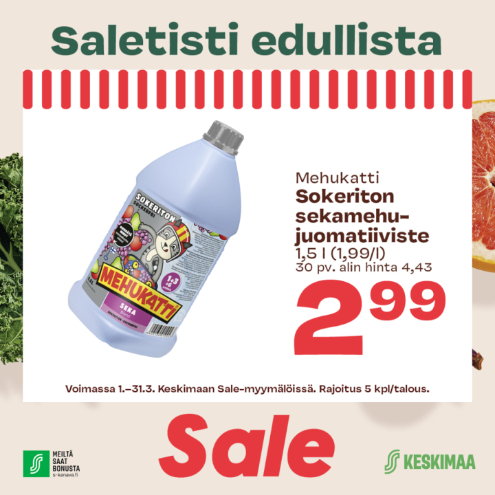 Maaliskuun tarjoukset Salessa