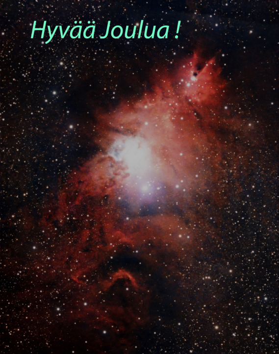 Joulukuusiklusteri ja kartiosumu NGC2264 Yksisarvisen tähdistössä