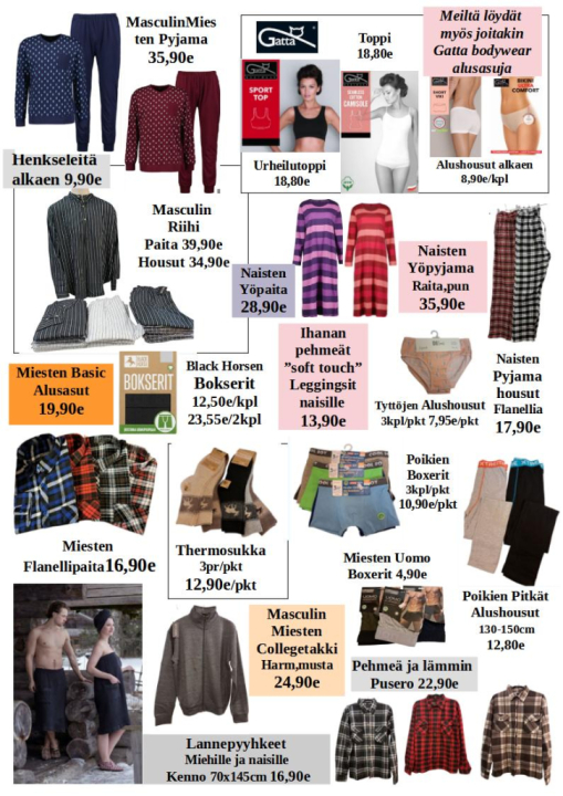 Tekstiiliä pukinkonttiin