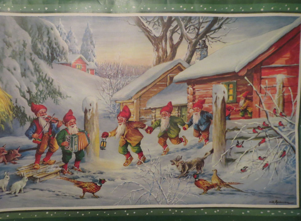 Vanha joulutaulu.