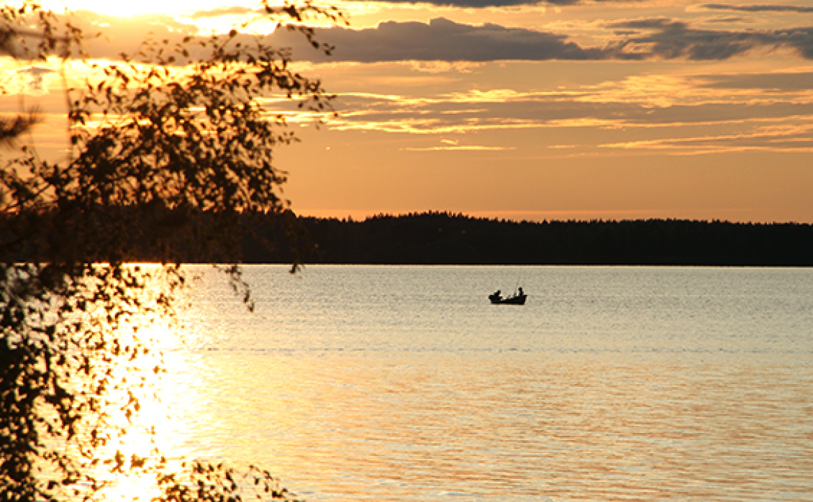 Kyyjärven leirintäalueen järvimaisema.