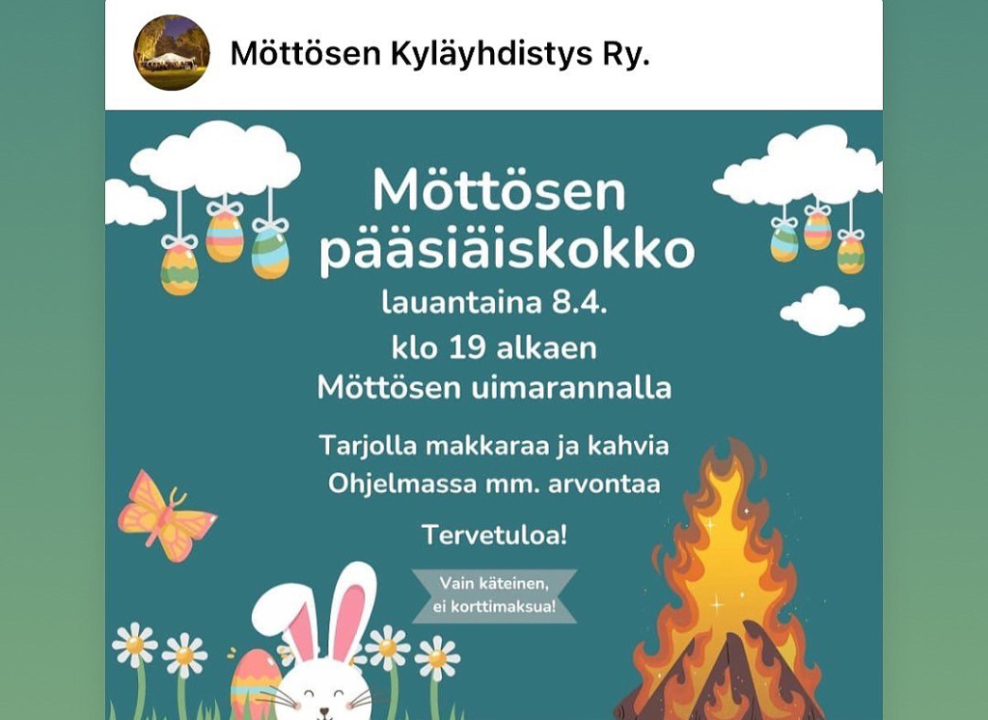 Möttösen pääsiäiskokko.