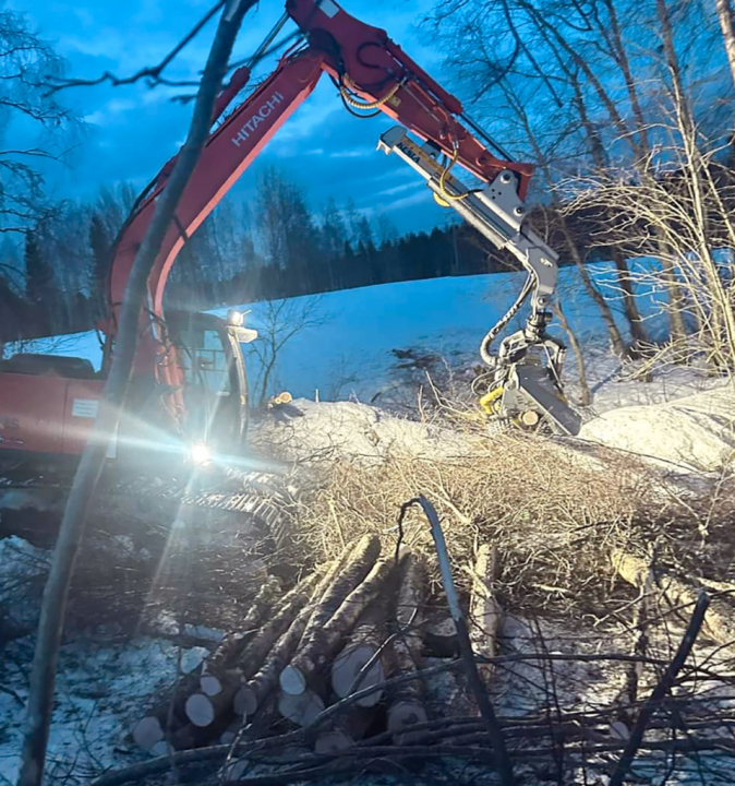 Koneurakointi V&K Oy hakkuutyö.